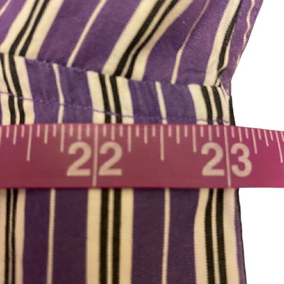 Lauren Ralph Lauren Purple and White Button Down Top Size XL - Picture 11 of 13